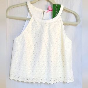 Lilly Pulitzer white eyelet top size 2
